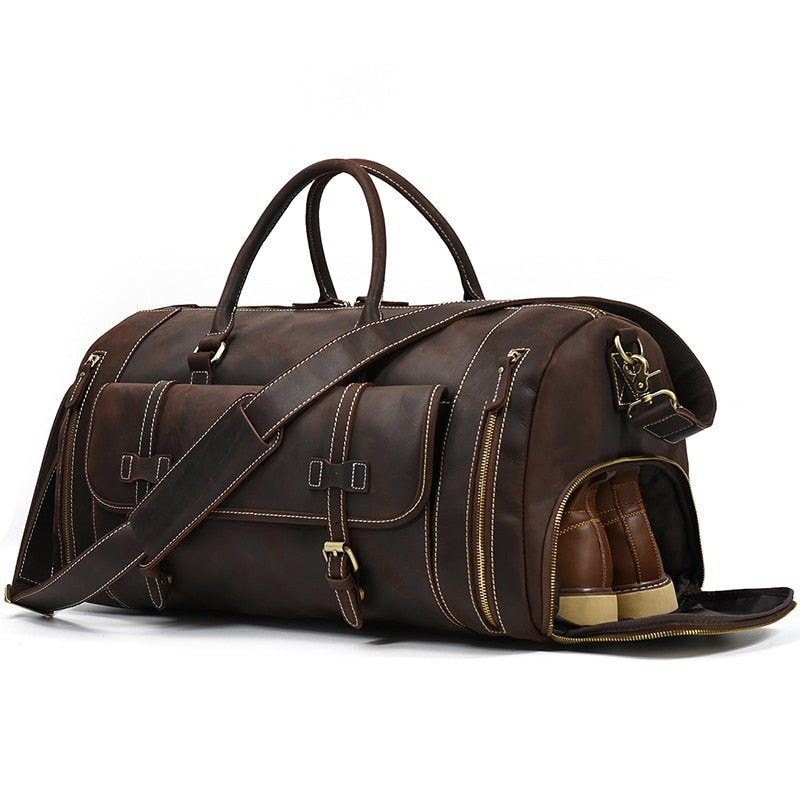Funki Findz | Bags | Travel Bags | Men's Leather Overnight Bag