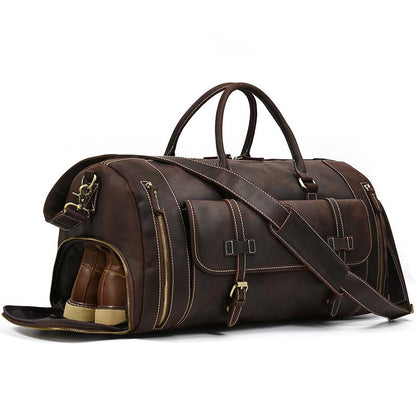 Funki Findz | Bags | Travel Bags | Men's Leather Overnight Bag