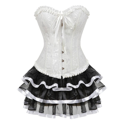 Funki Findz | Dresses | Women's Victorian Corset Dress 2Pcs Set