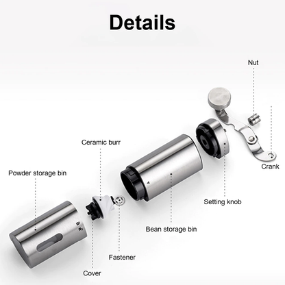 Funki Findz | Coffee Grinder | Stainless Steel Portable Coffee Mill