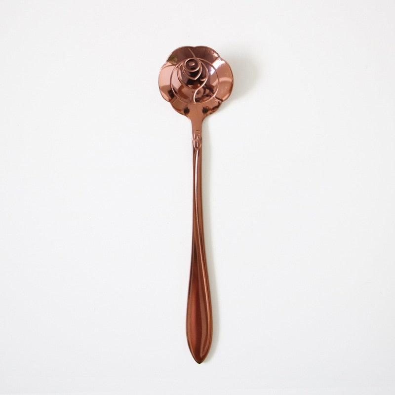 Funki Findz | Spoons | Vintage Gold Flower Coffee Spoons 8 Pcs