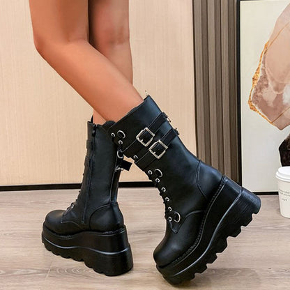 Funki Findz | Boots | Women's New Gothic Style Platform Boots