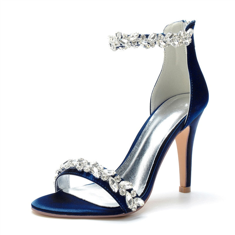 Funki Findz | Shoes | Women's Crystal Strap Satin Prom Stilettos