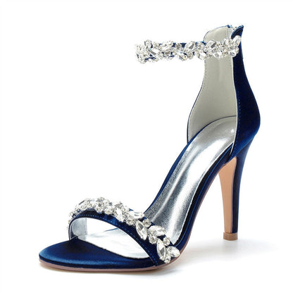 Funki Findz | Shoes | Women's Crystal Strap Satin Prom Stilettos