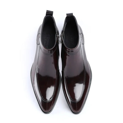 Funki Findz | Boots | Men's Leather Patent Formal Dress Boots