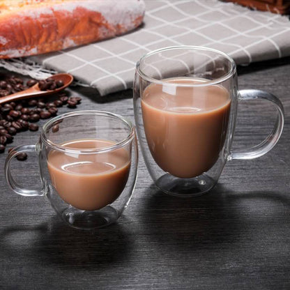 Funki Findz | Cups | Glass Double Wall Borosilicate Mug 2/3/4