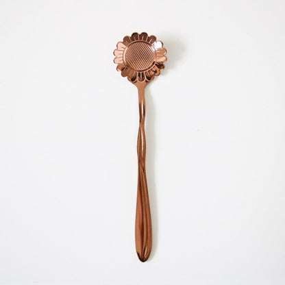 Funki Findz | Spoons | Vintage Gold Flower Coffee Spoons 8 Pcs