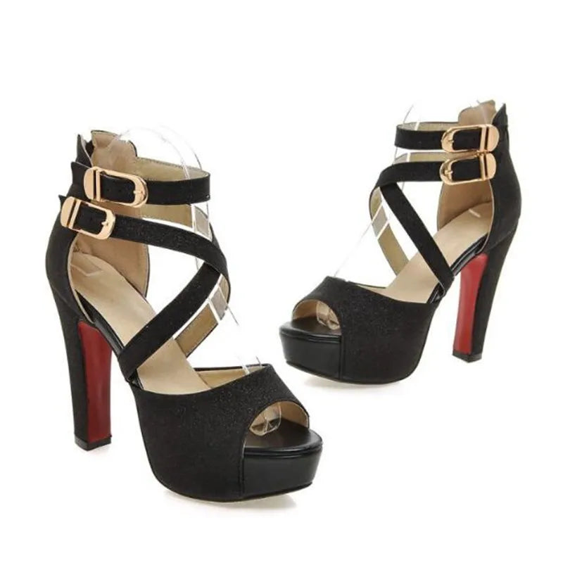 Funki Findz | Shoes | Women's Gold Glitter Platform Sandals