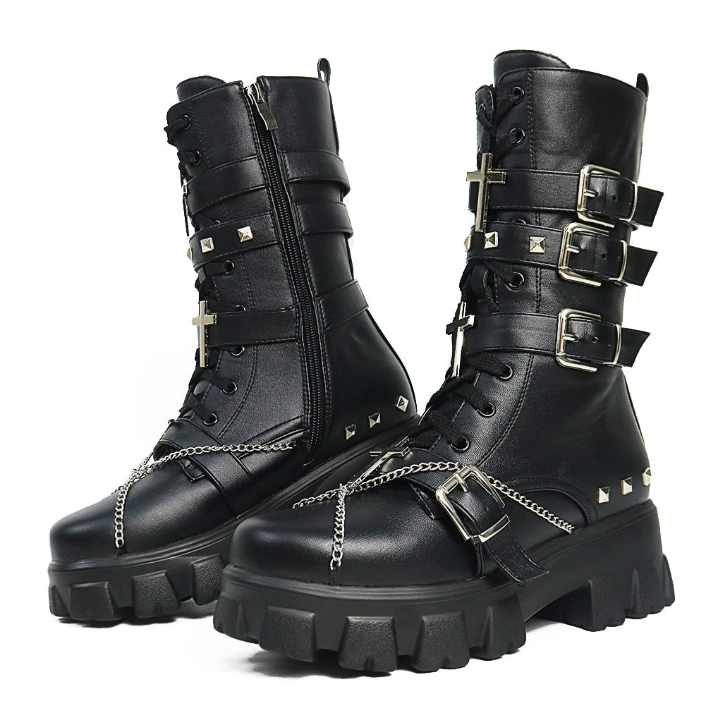 Funki Findz | Boots | Women's New Gothic Style Platform Boots