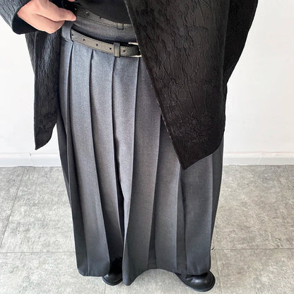 Funki Findz | Skirts | Men's Japanese High Waist Long Pleat Skirt