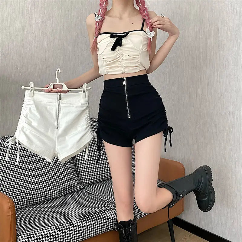 Funki Findz | Shorts | Women's Gothic Drawstring A-line Shorts
