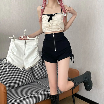 Funki Findz | Shorts | Women's Gothic Drawstring A-line Shorts