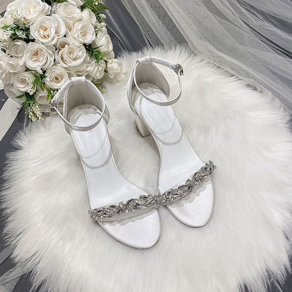 Funki Findz | Shoes | Women's Wedding Prom Block Heel Sandal