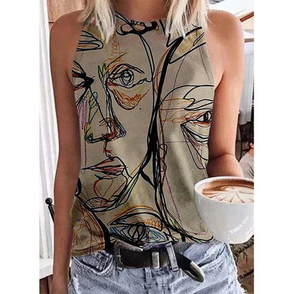 Funki Findz | Shirts | Women's Paisley 3D Print Retro Tank Tops