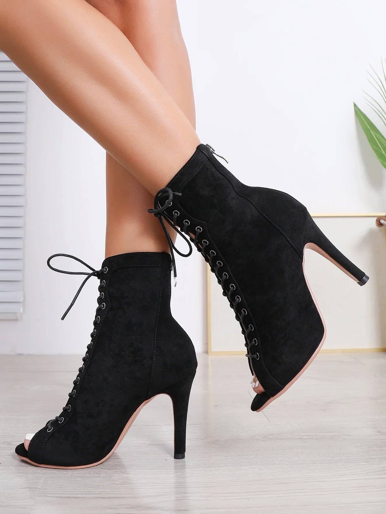 Funki Findz | Boots | Women's Lace-up Suede Sole Dance Shoes