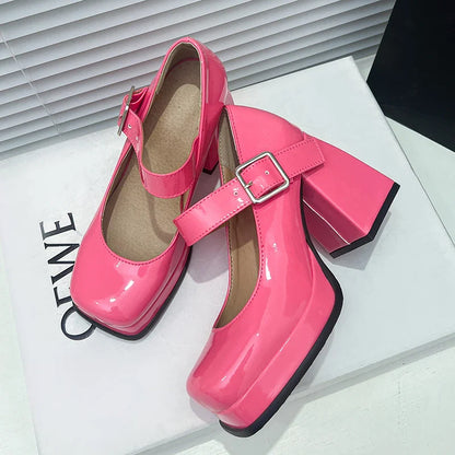 Funki Findz | Shoes | Women's High Patent Square Toe Pumps