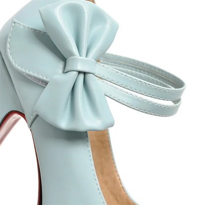 Funki Findz | Shoes | Women's Cute Ankle Bow Wedding Heels