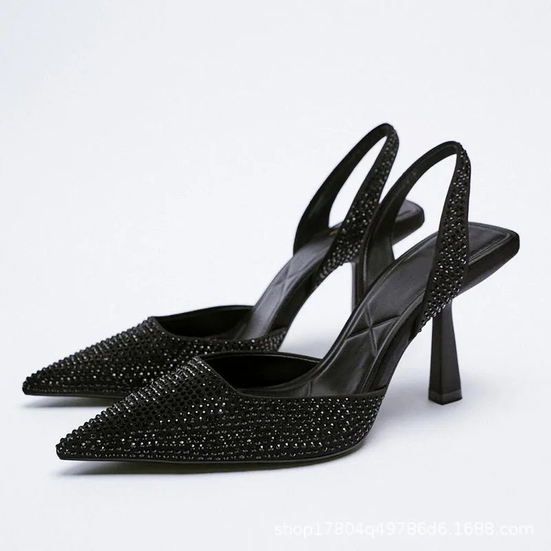 Funki Findz | Shoes | Women's Shiny Beaded Mid Heeled Mules