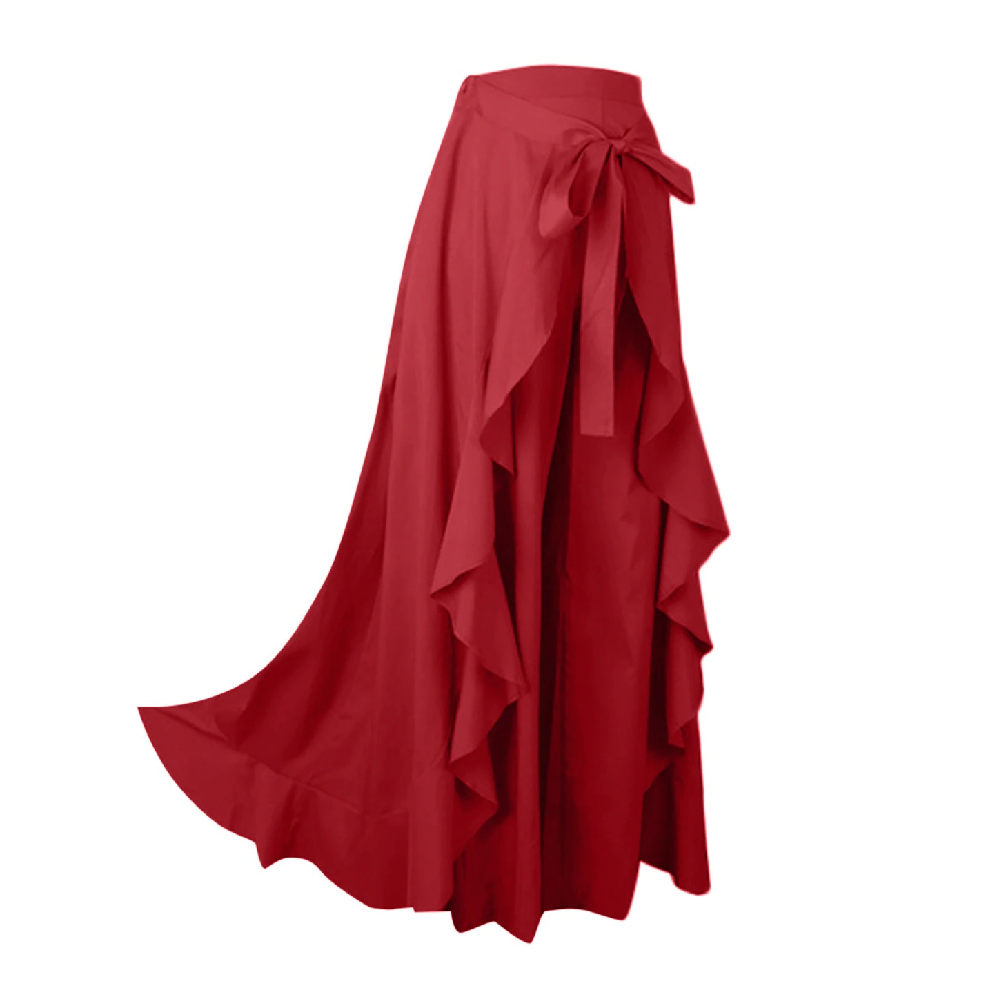 Funki Findz | Skirts | Women's Elegant Long Ruffled Skirt Pants