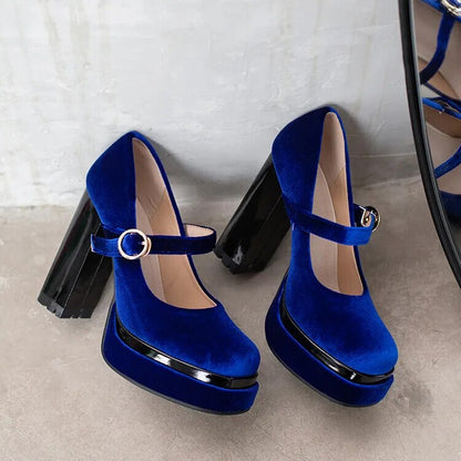 Funki Findz | Shoes | Women's Luxury Velour Mary Jane Pumps