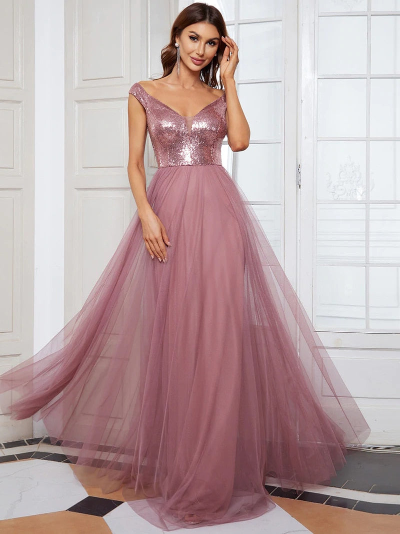 Funki Findz | Dresses | Women's Elegant Long Evening Dress