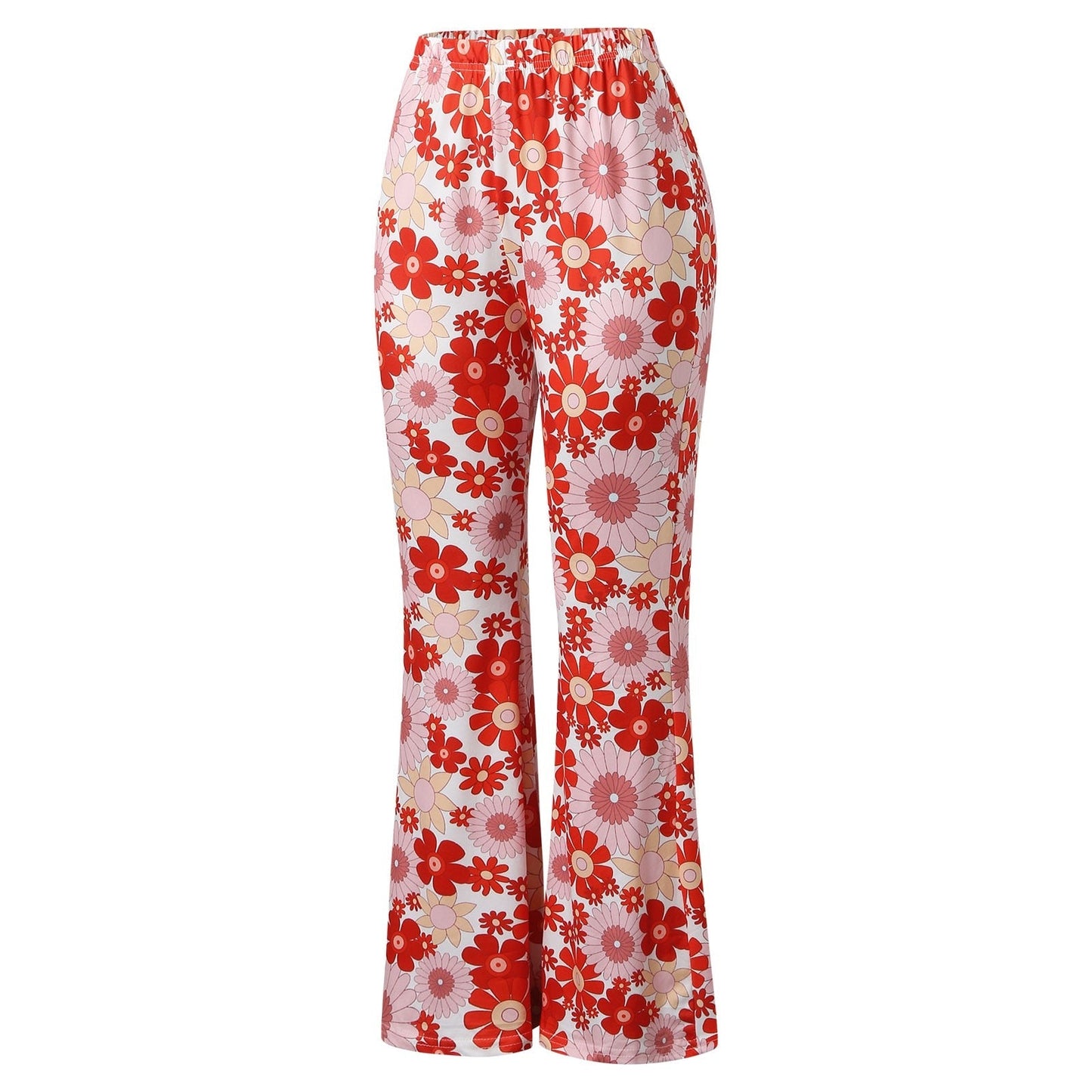 Funki Findz | Pants | Women's Funky Floral Boho Flared Trousers