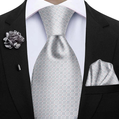 Funki Findz | Neckties | Mens 3Pcs Tie Set | Tie Hanky Corsage