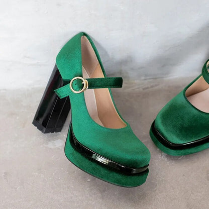 Funki Findz | Shoes | Women's Luxury Velour Mary Jane Pumps