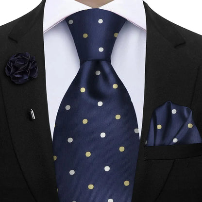 Funki Findz | Neckties | Mens 3Pcs Tie Set | Tie Hanky Corsage