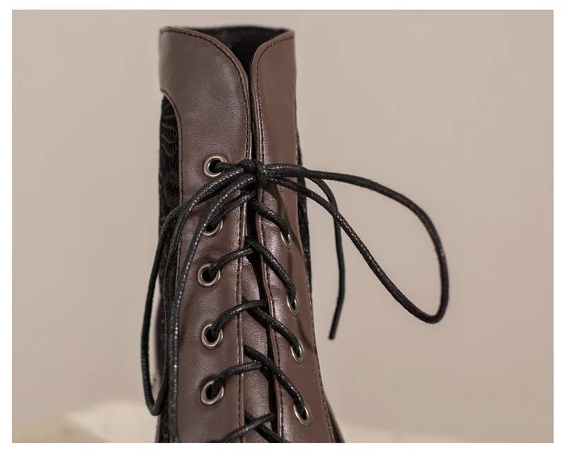 Funki Findz | Boots | Women's Kitten Heel Victorian Granny Boot