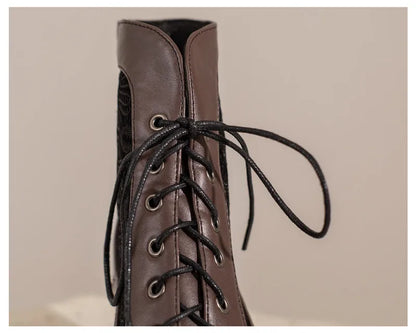 Funki Findz | Boots | Women's Kitten Heel Victorian Granny Boot