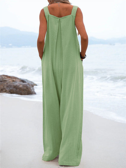 Funki Findz | Pants | Women's Elegant Wide Leg Bib Romper