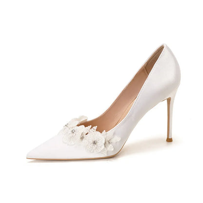 Funki Findz | Shoes | Women's French Silk Flower Wedding Shoe