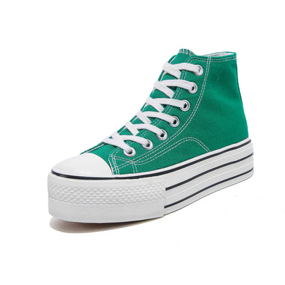 Funki Findz | Boots | Women Canvas LaceUp Thick Sole Sneaker