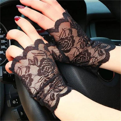 Funki Findz | Gloves | Women's Gothic Lace Fingerless Gloves