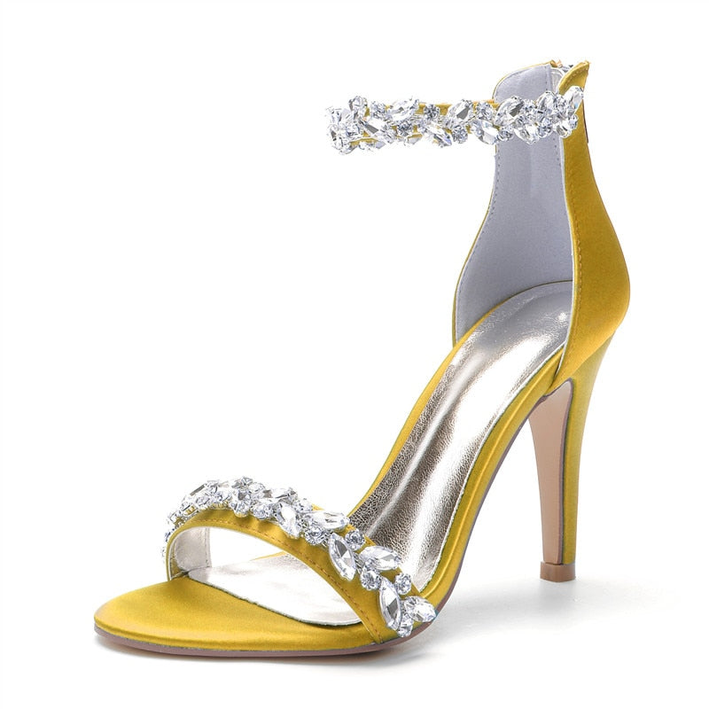 Funki Findz | Shoes | Women's Crystal Strap Satin Prom Stilettos