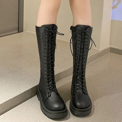 Funki Findz | Boots | Women's Gothic Lace Up High Top Boots