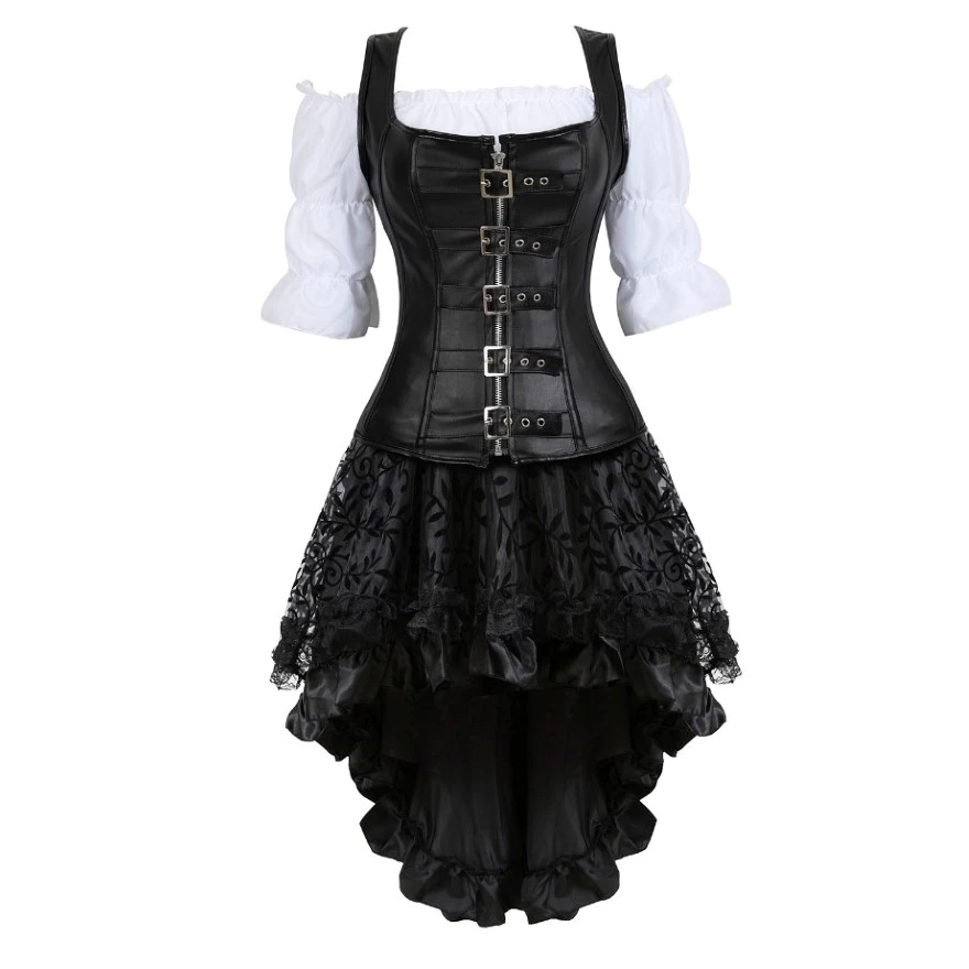 Funki Findz | Dresses | Women's Steampunk Top Corset Skirt Set
