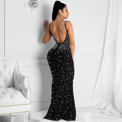 Funki Findz | Dresses | Women's Beaded Pearl Bodycon Dress