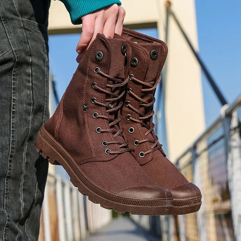 Funki Findz | Boots | Men's Canvas High Top Combat Boots