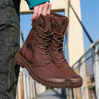 Funki Findz | Boots | Men's Canvas High Top Combat Boots