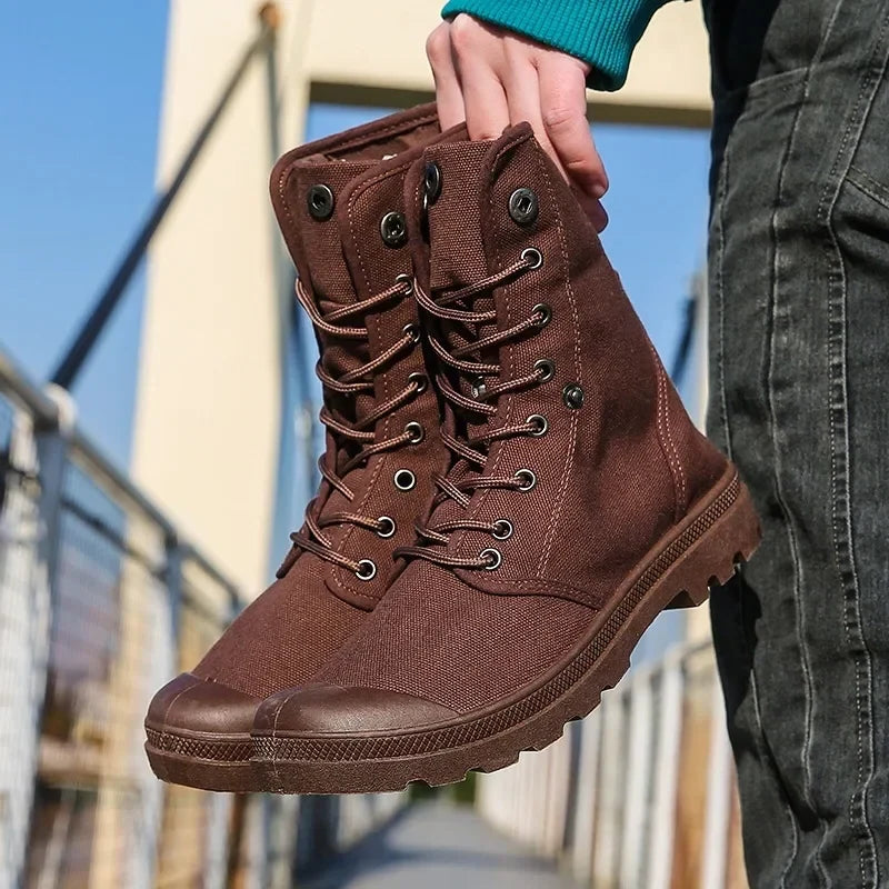 Funki Findz | Boots | Men's Canvas High Top Combat Boots