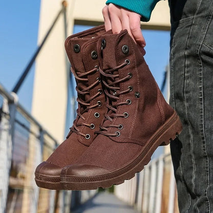 Funki Findz | Boots | Men's Canvas High Top Combat Boots