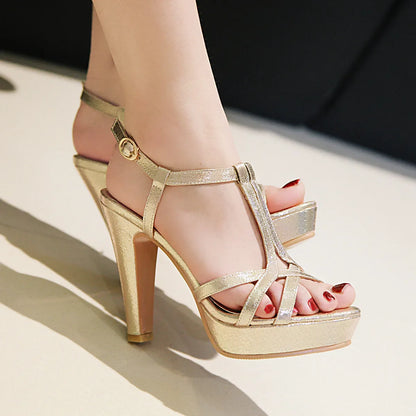 Funki Findz | Shoes | Women's Gold Silver Platform High Sandals