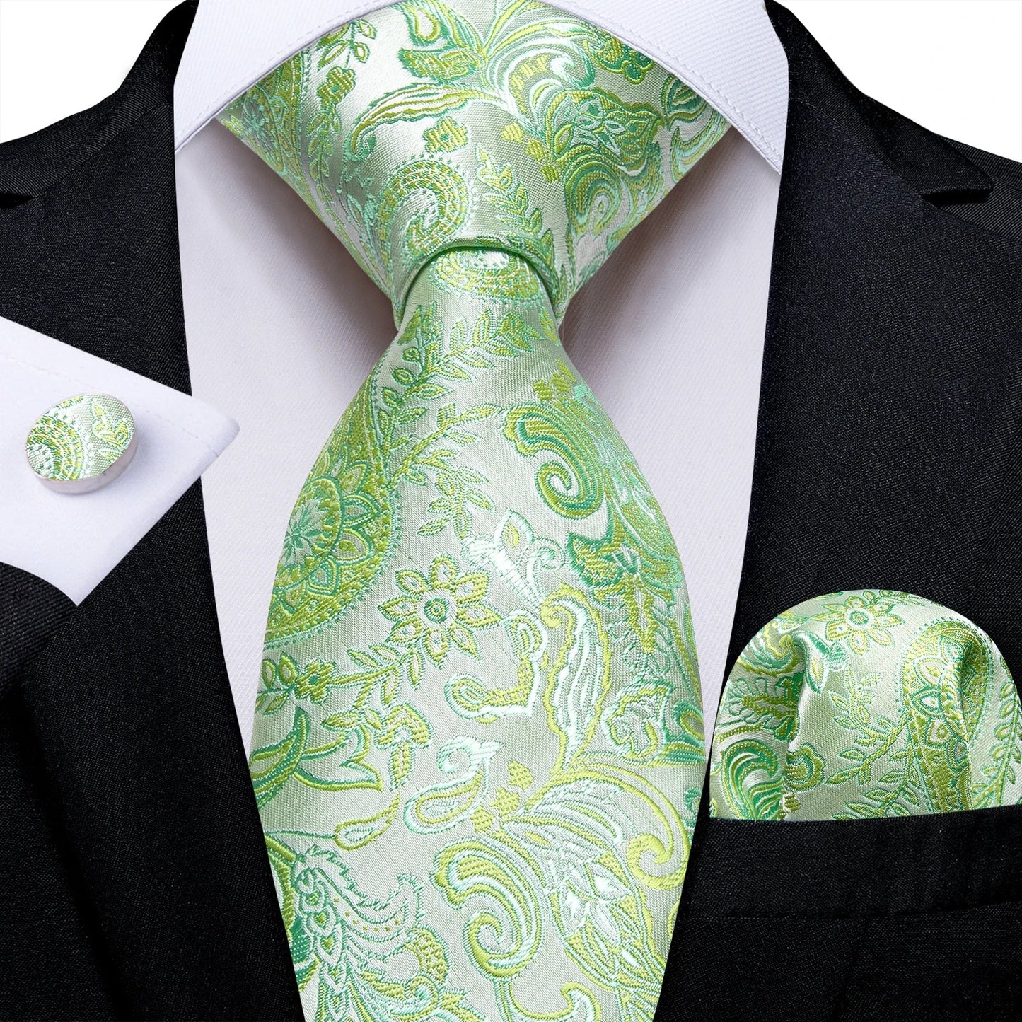 Funki Findz | Neckties | Men's 3Pcs Paisley Wedding Tie Sets