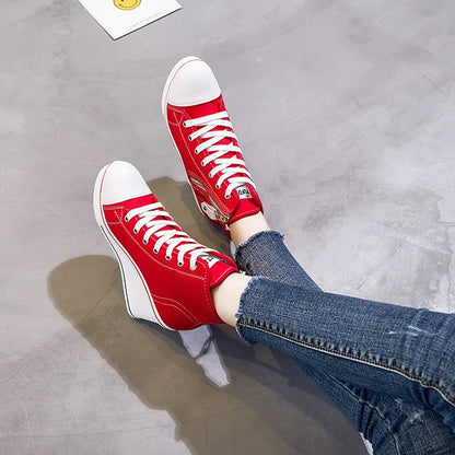 Funki Findz | Boots | Women's High Platform Zipper Sneakers