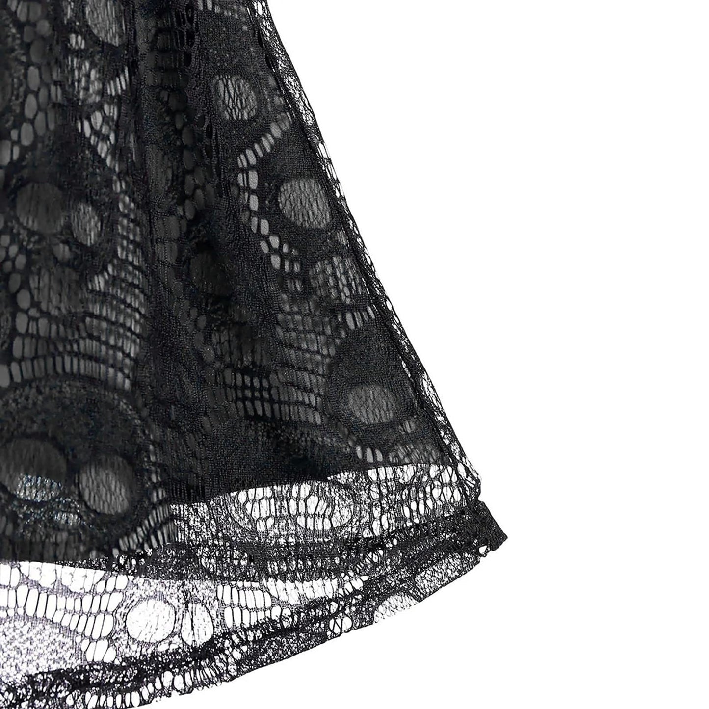 Funki Findz | Dresses | Women's Gothic Skull Lace Mini Dress