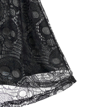 Funki Findz | Dresses | Women's Gothic Skull Lace Mini Dress