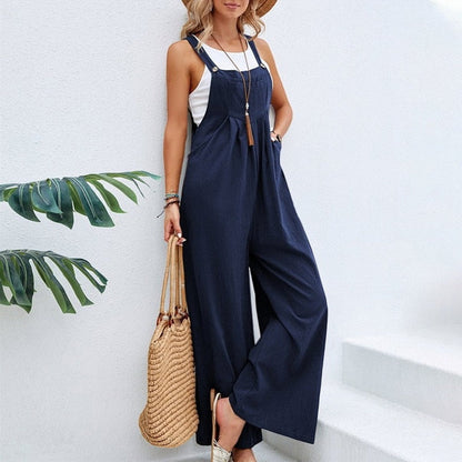 Funki Findz | Pants | Women's Casual Wide Leg Pantsuit Overalls