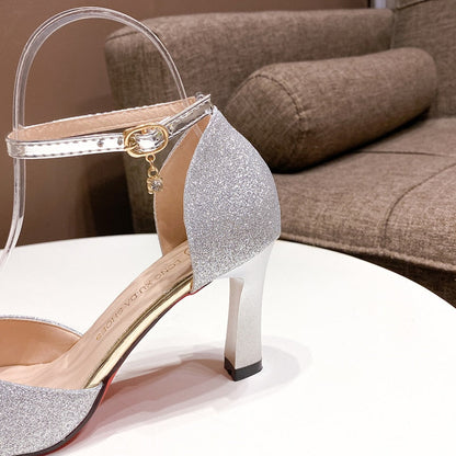 Funki Findz | Shoes | Women's Sparkly Gold Silver Bridal Heels